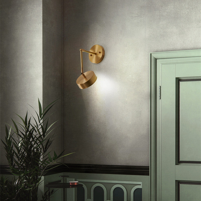Mid-century Acrylic Round Rotatable LED Wall Sconce Lamp