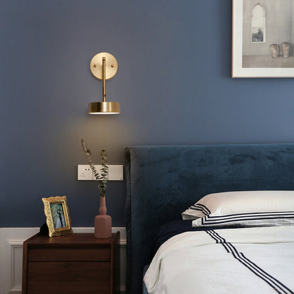 Mid-century Acrylic Round Rotatable LED Wall Sconce Lamp