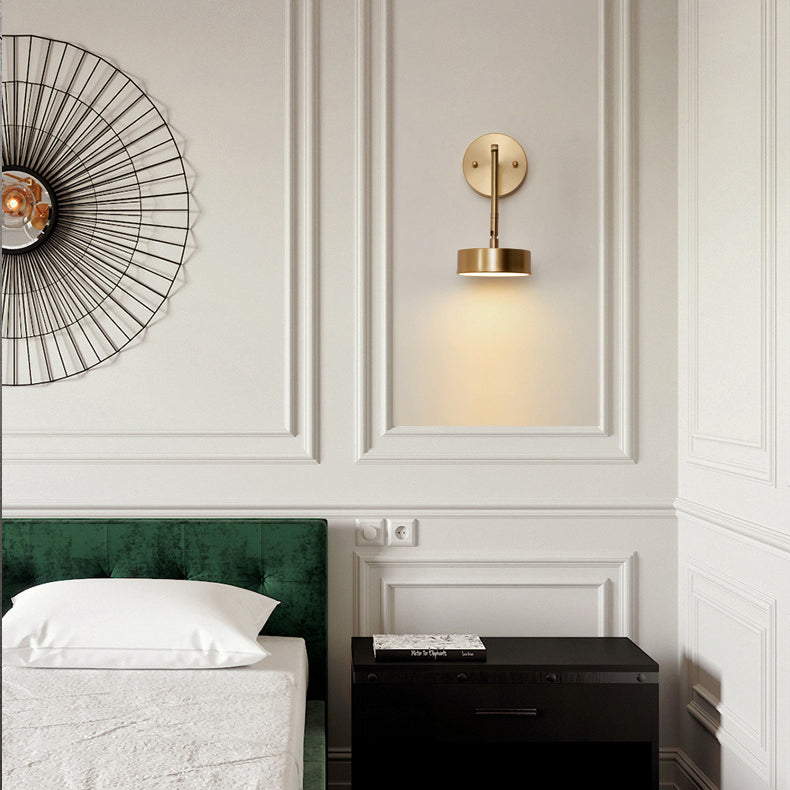 Mid-century Acrylic Round Rotatable LED Wall Sconce Lamp