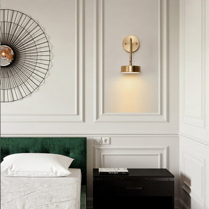 Mid-century Acrylic Round Rotatable LED Wall Sconce Lamp