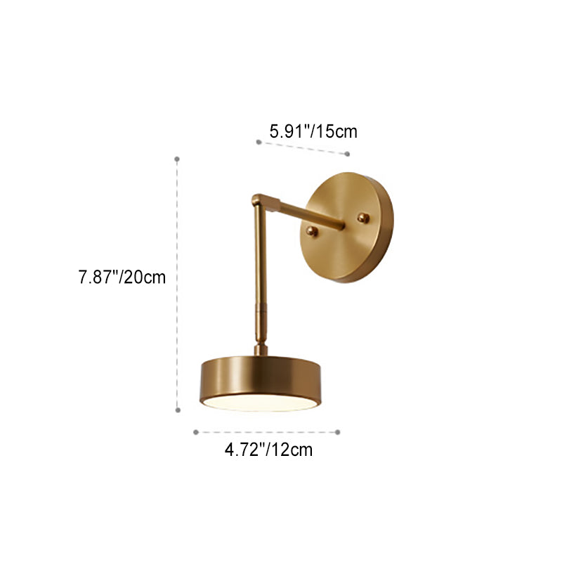 Mid-century Acrylic Round Rotatable LED Wall Sconce Lamp