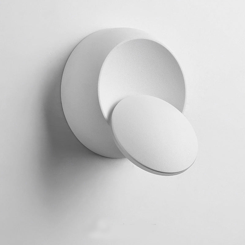Nordic Iron Round Eclipse Rotatable LED Wall Sconce Lamp
