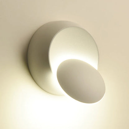 Nordic Iron Round Eclipse Rotatable LED Wall Sconce Lamp