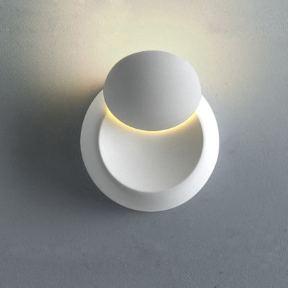 Nordic Iron Round Eclipse Rotatable LED Wall Sconce Lamp