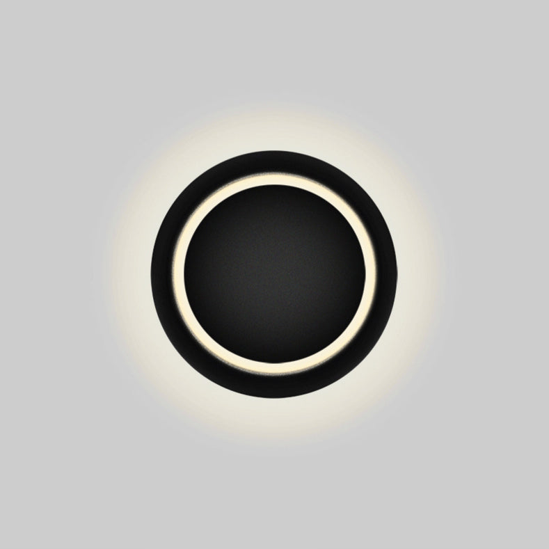 Nordic Iron Round Eclipse Rotatable LED Wall Sconce Lamp
