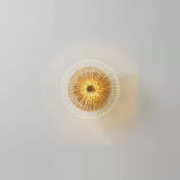 Mid-century Round Streak Lotus Leaf LED Wall Sconce Lamp