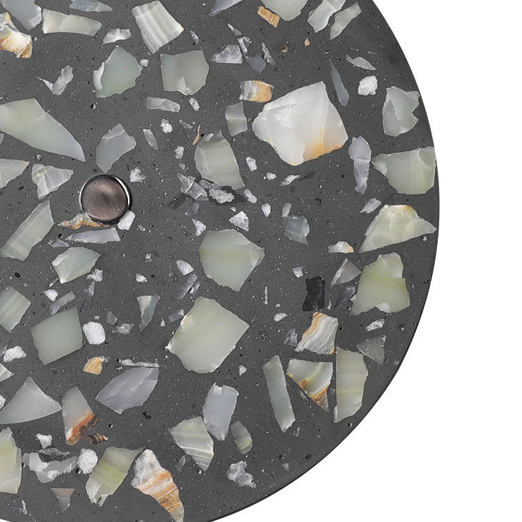 Scandinavian Metal Terrazzo Round LED Wall Sconce Lamp