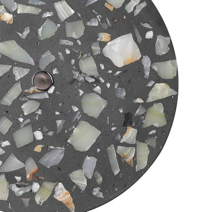 Scandinavian Metal Terrazzo Round LED Wall Sconce Lamp