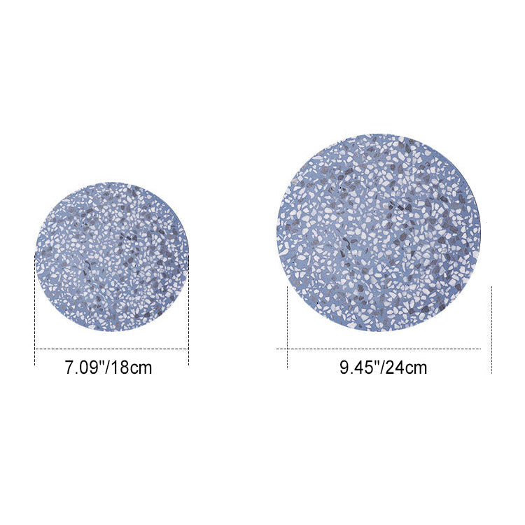 Scandinavian Metal Terrazzo Round LED Wall Sconce Lamp