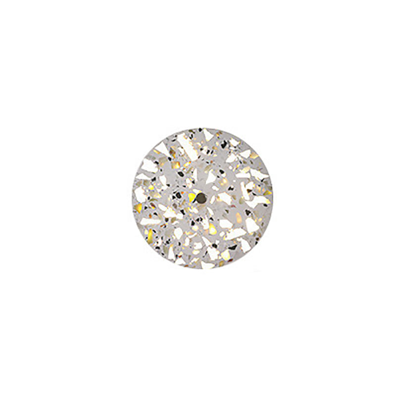 Scandinavian Metal Terrazzo Round LED Wall Sconce Lamp