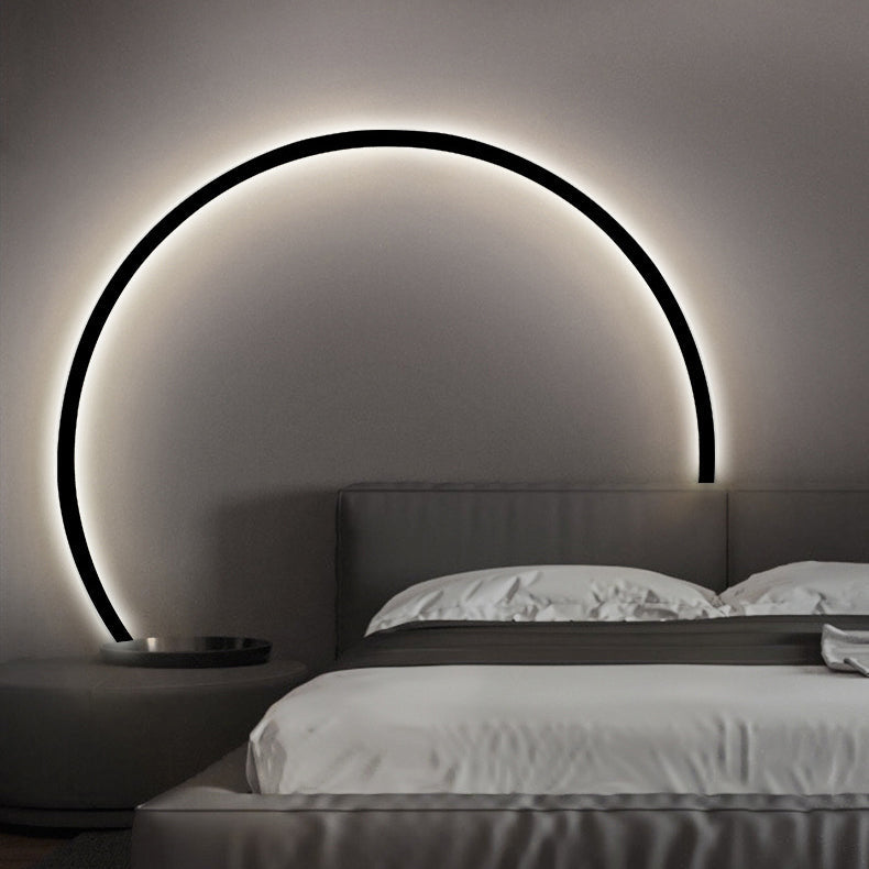 Round Aluminum Silica USB Plug LED Wall Sconce Lamp