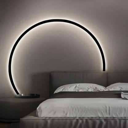Round Aluminum Silica USB Plug LED Wall Sconce Lamp