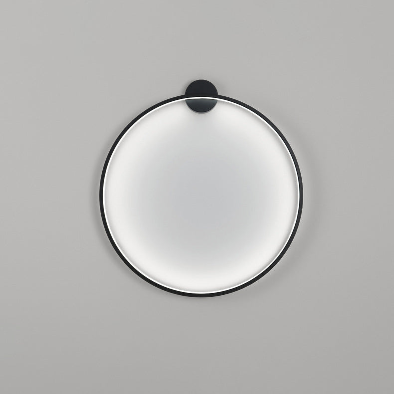 Round Aluminum Silica USB Plug LED Wall Sconce Lamp