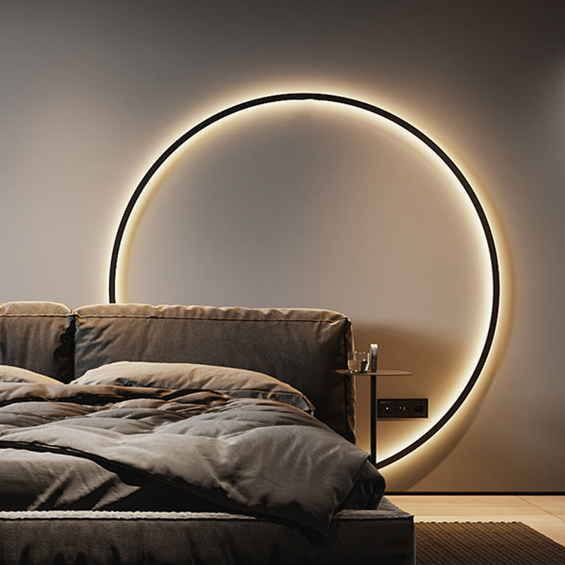 Round Aluminum Silica USB Plug LED Wall Sconce Lamp