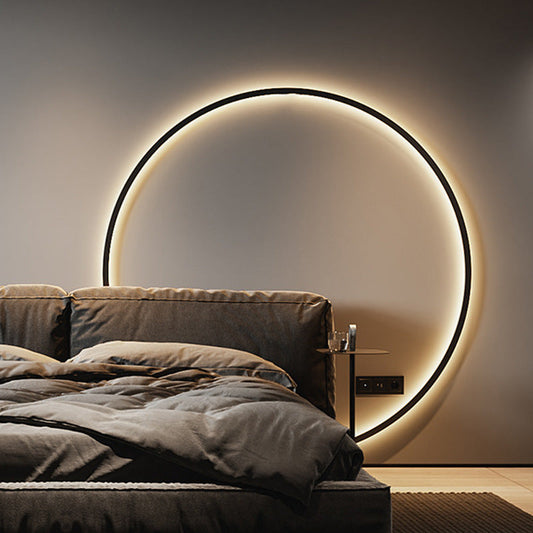 Round Aluminum Silica USB Plug LED Wall Sconce Lamp