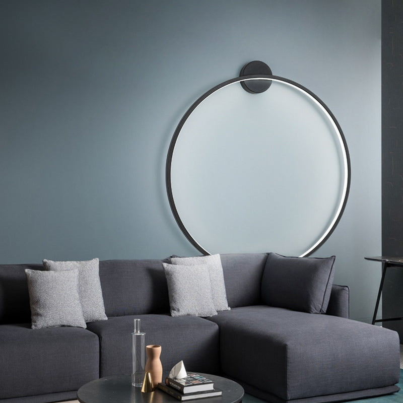 Round Aluminum Silica USB Plug LED Wall Sconce Lamp