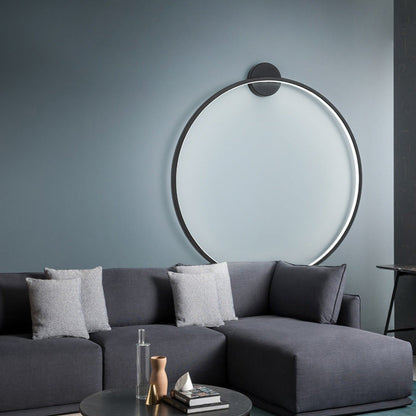 Round Aluminum Silica USB Plug LED Wall Sconce Lamp