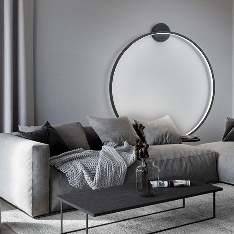 Round Aluminum Silica USB Plug LED Wall Sconce Lamp