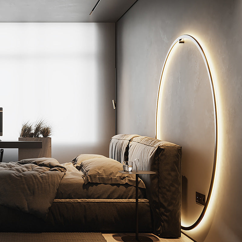 Round Aluminum Silica USB Plug LED Wall Sconce Lamp
