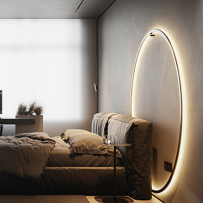 Round Aluminum Silica USB Plug LED Wall Sconce Lamp