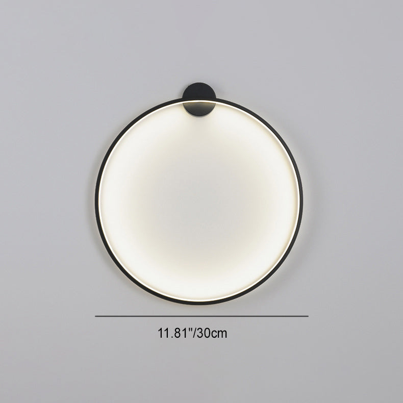 Round Aluminum Silica USB Plug LED Wall Sconce Lamp