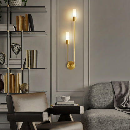 Simplicity Acrylic Long Tube Strip 2-Light Wall Sconce Lamp
