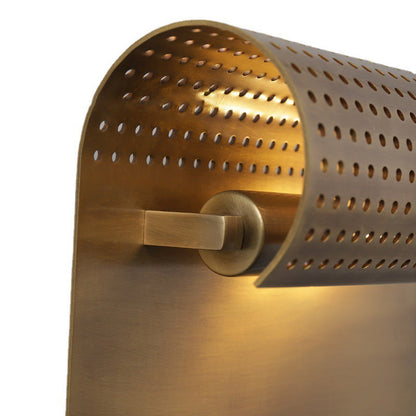 Copper Rectangular Rolled Edge 1-Light Wall Sconce Lamp