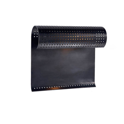 Copper Rectangular Rolled Edge 1-Light Wall Sconce Lamp