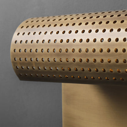 Copper Rectangular Rolled Edge 1-Light Wall Sconce Lamp