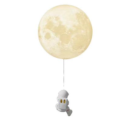 Kids Ball Astronaut Lunar Planet 1-Light Wall Sconce Lamp