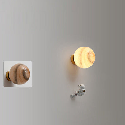 Kids Ball Astronaut Lunar Planet 1-Light Wall Sconce Lamp