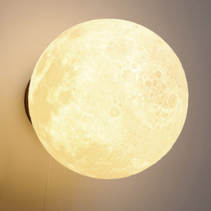 Kids Ball Astronaut Lunar Planet 1-Light Wall Sconce Lamp