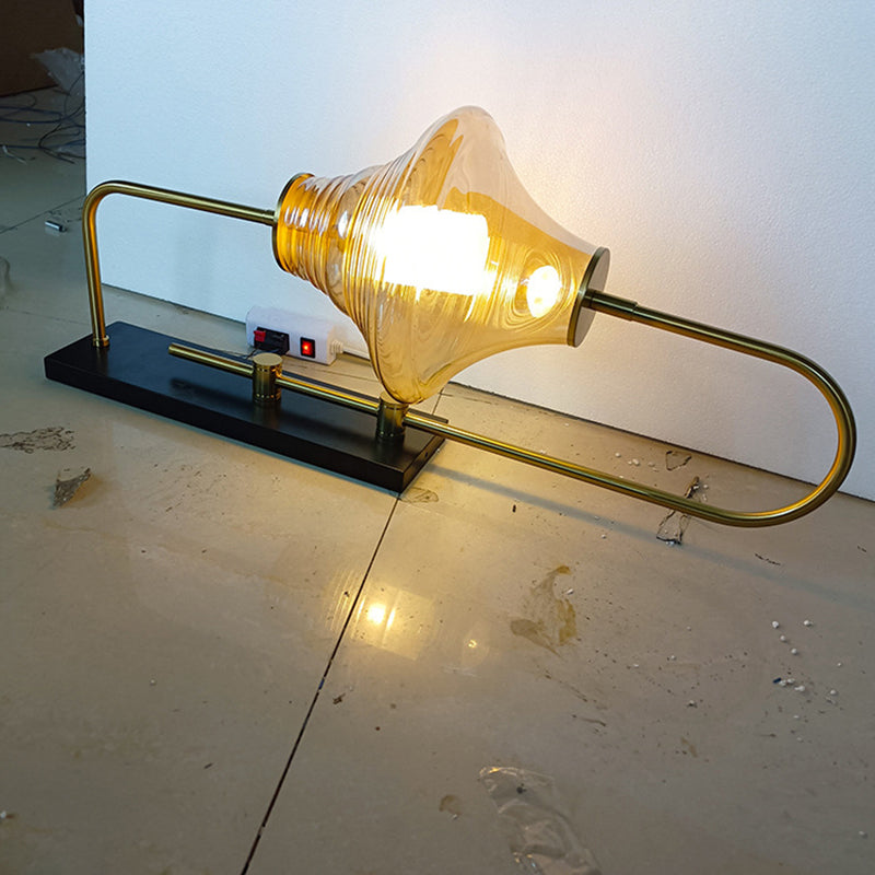 Transitional Iron Glass Wavy Cone LED Wall Sconce Lamp