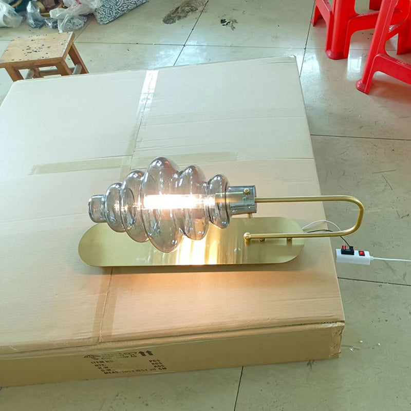 Transitional Iron Glass Wavy Cone LED Wall Sconce Lamp