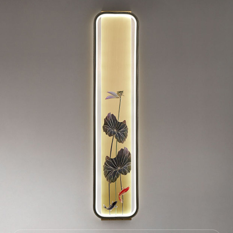 Chinese Bamboo Leaf Ginkgo Biloba LED Wall Sconce Lamp
