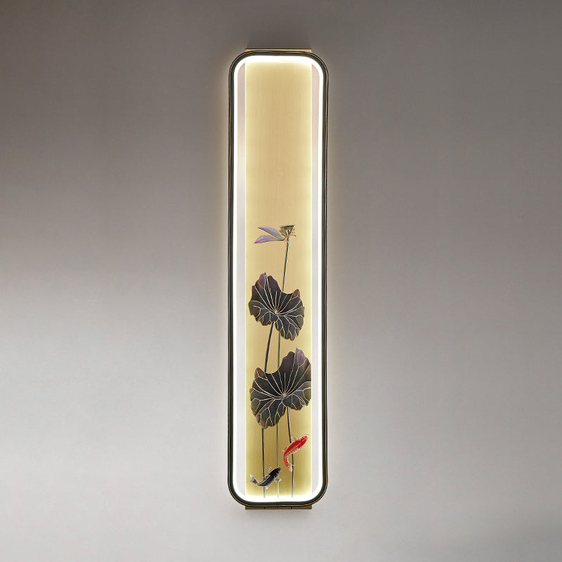 Chinese Bamboo Leaf Ginkgo Biloba LED Wall Sconce Lamp
