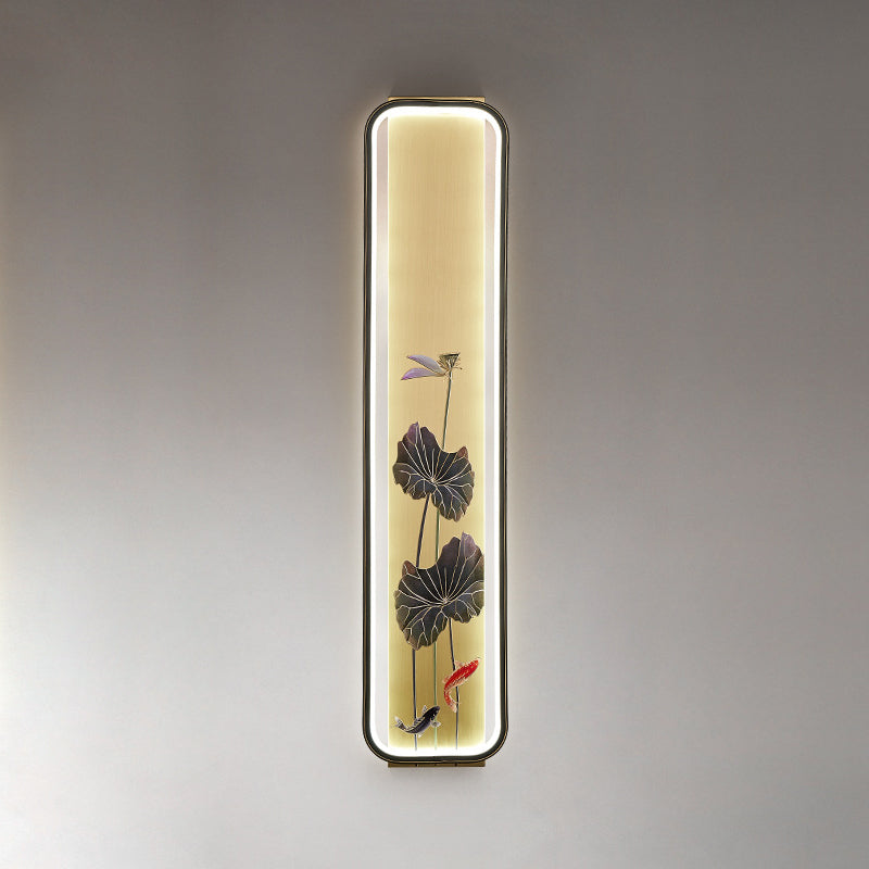 Chinese Bamboo Leaf Ginkgo Biloba LED Wall Sconce Lamp