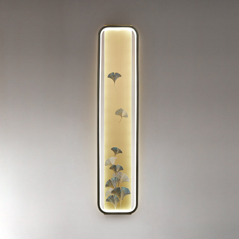 Chinese Bamboo Leaf Ginkgo Biloba LED Wall Sconce Lamp