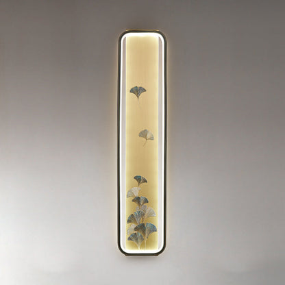 Chinese Bamboo Leaf Ginkgo Biloba LED Wall Sconce Lamp