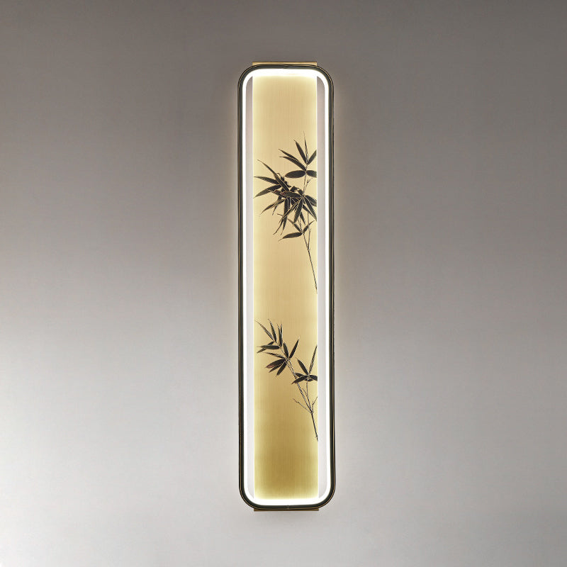 Chinese Bamboo Leaf Ginkgo Biloba LED Wall Sconce Lamp