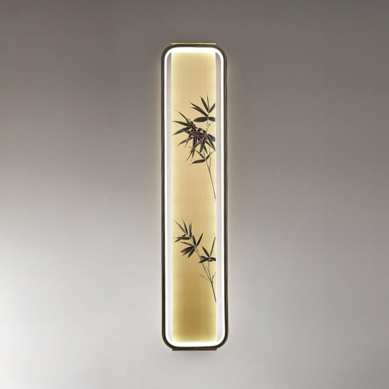 Chinese Bamboo Leaf Ginkgo Biloba LED Wall Sconce Lamp