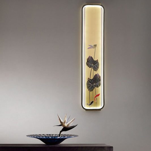 Chinese Bamboo Leaf Ginkgo Biloba LED Wall Sconce Lamp