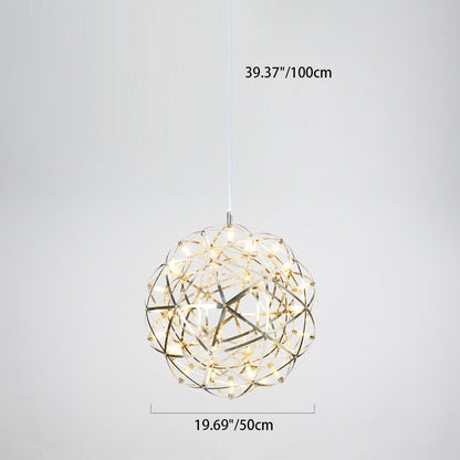 Contemporary Nordic Ball Dandelion Stainless Steel LED Pendant Light For Dining Room