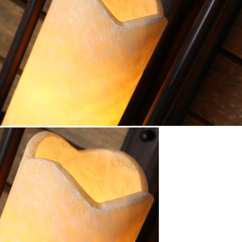 Iron Cylinder Petal Elliptical 1-Light Wall Sconce Lamp