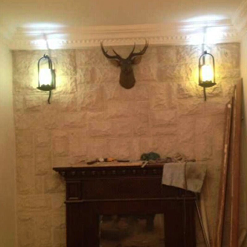 Iron Cylinder Petal Elliptical 1-Light Wall Sconce Lamp