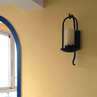 Iron Cylinder Petal Elliptical 1-Light Wall Sconce Lamp