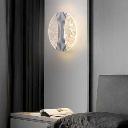 Metal Acrylic Round Column Foil Wire LED Wall Sconce Lamp