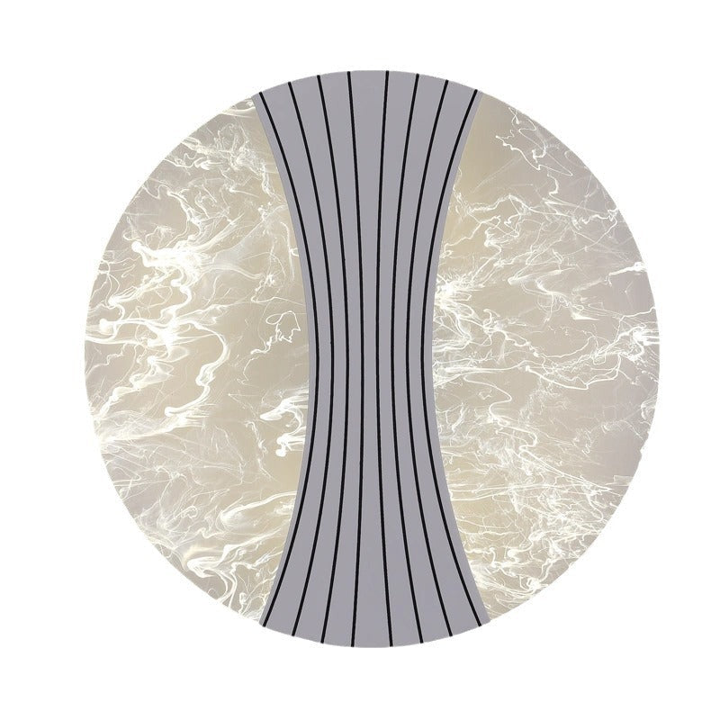 Metal Acrylic Round Column Foil Wire LED Wall Sconce Lamp