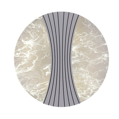 Metal Acrylic Round Column Foil Wire LED Wall Sconce Lamp