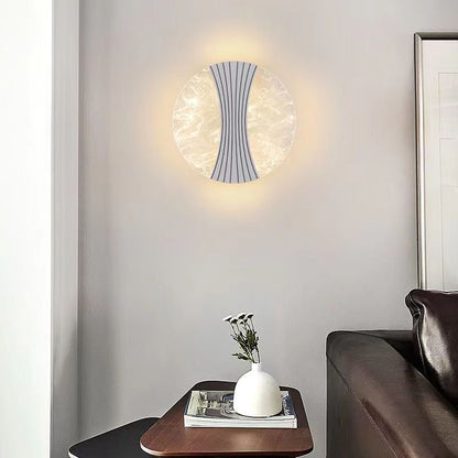 Metal Acrylic Round Column Foil Wire LED Wall Sconce Lamp